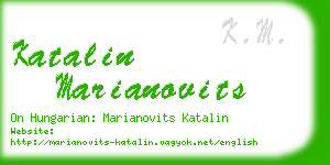katalin marianovits business card
